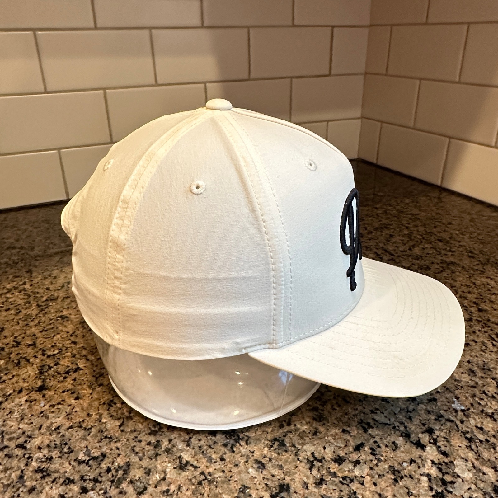 Asher Golf Pros Yupoong 110 Snapback Hat Osfa White Cotton Blend — image 4 of 8